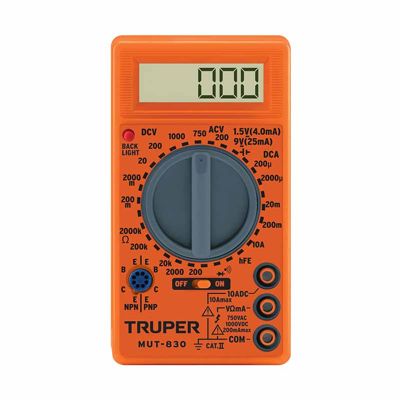 MULTIMETRO DIGITAL CASERO MUT-830 TRUPER           