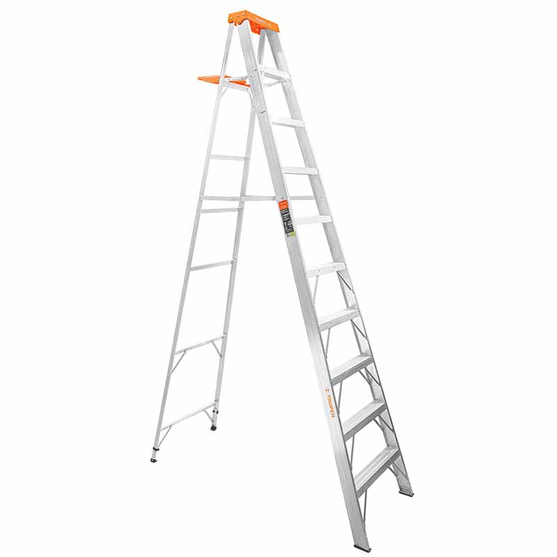 ESCALERA DE TIJERA TIPO II 9 PELDAÑOS Y BANDEJA, TRUPER
