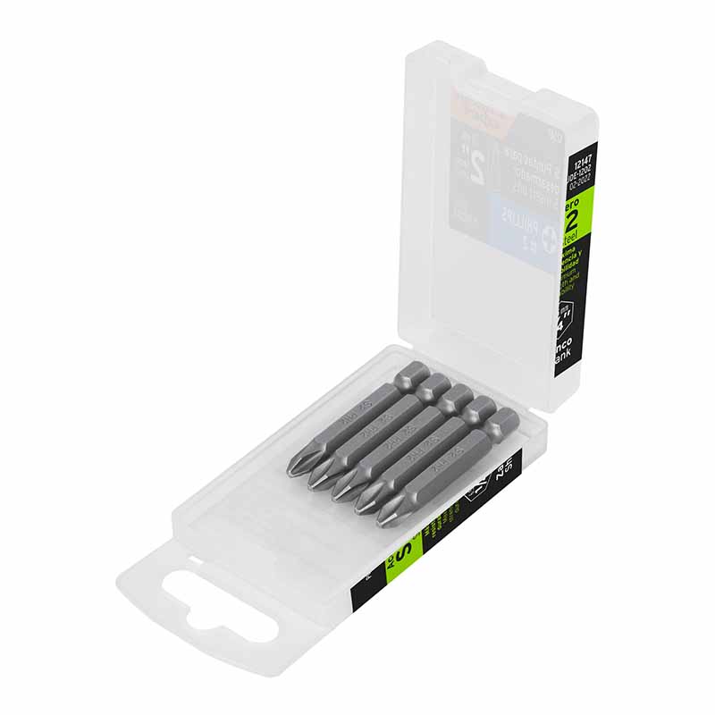 PUNTAS P/DESARMADOR CRUZ 2" PUDE-1202 5PZ TRUPER   