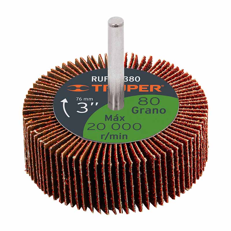 RUEDA FLAP 3" G-80 RUFLA-380 TRUPER                