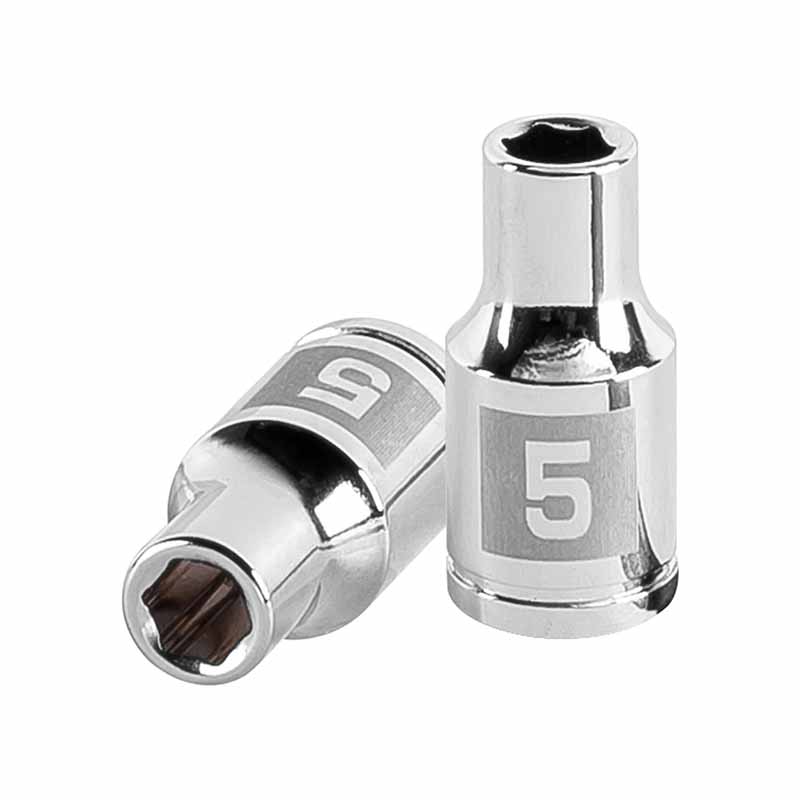DADO DE 5 MM, 6 PUNTAS, CUADRO 1/4', TRUPER