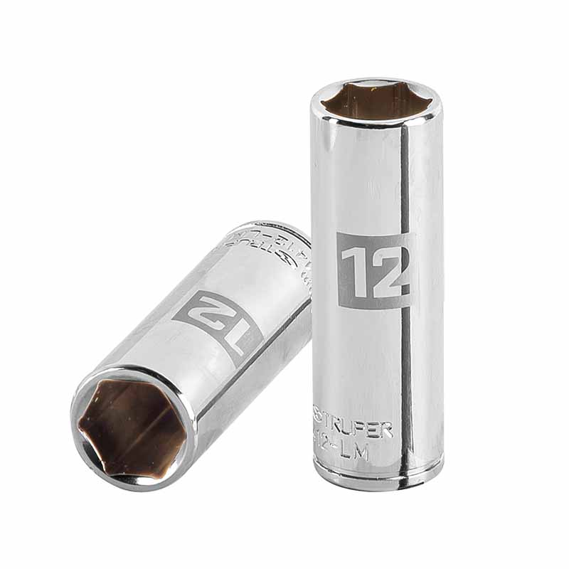DADO LARGO DE 12 MM, 6 PUNTAS, CUADRO 1/4', TRUPER