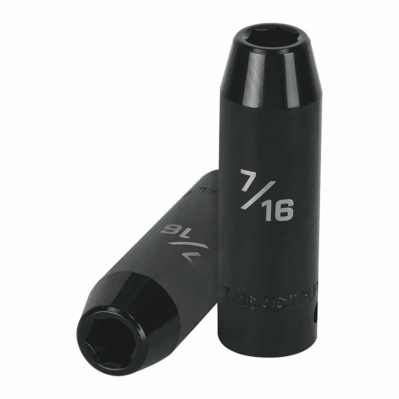 DADO LARGO IMPACTO DE 7/16', 6 PUNTAS, CUADRO 1/2', TRUPER