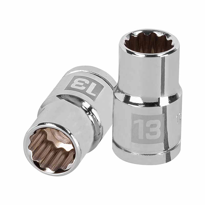 DADO DE 13 MM, 12 PUNTAS, CUADRO 1/2', TRUPER