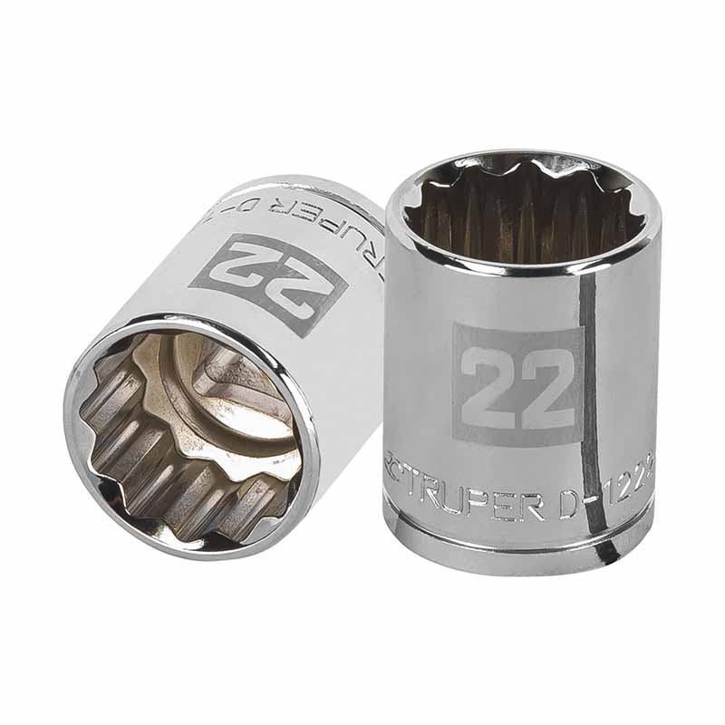 DADO MM 1/2"X22MM 12 PUNTAS D-1222-EM TRUPER          