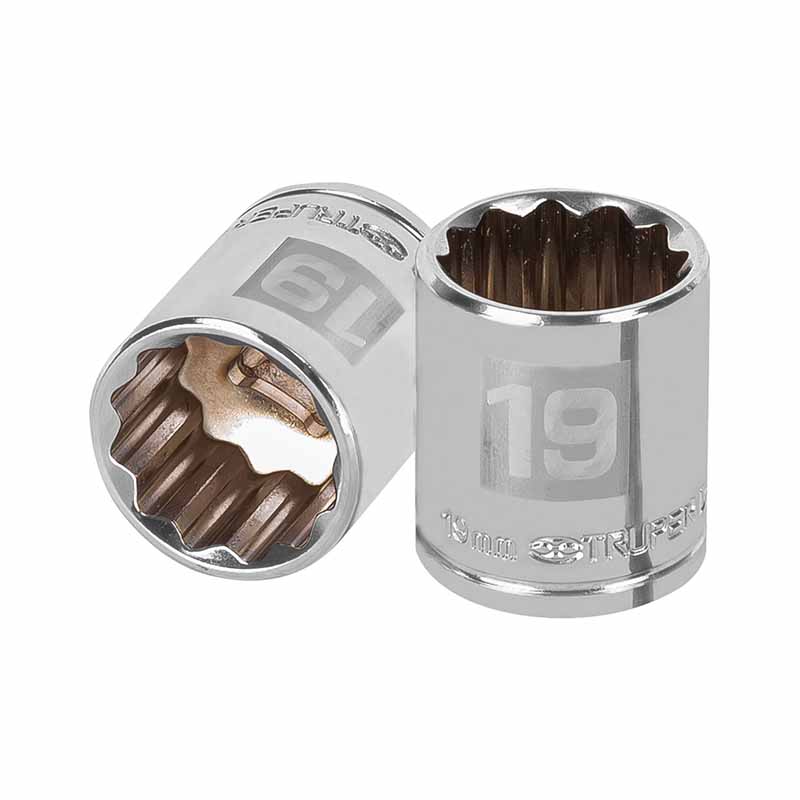 DADO MM 3/8"X19 12 PUNTAS D-3819-M TRUPER       
