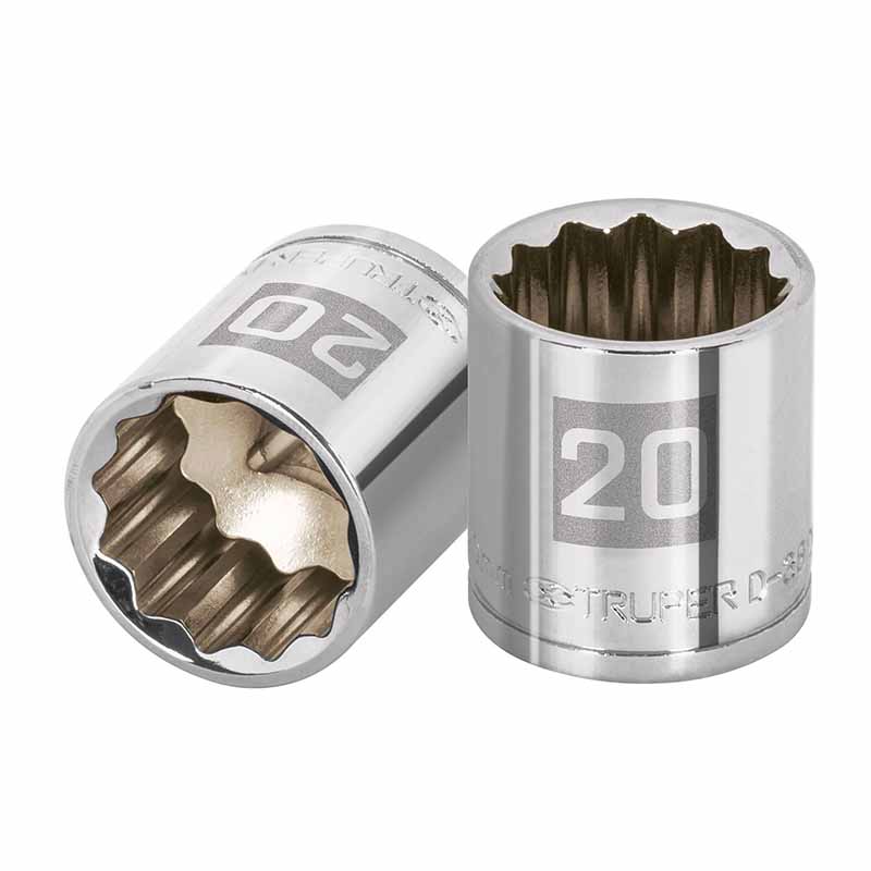 DADO MM 3/8"X20MM 12 PUNTAS D-3820-M TRUPER           