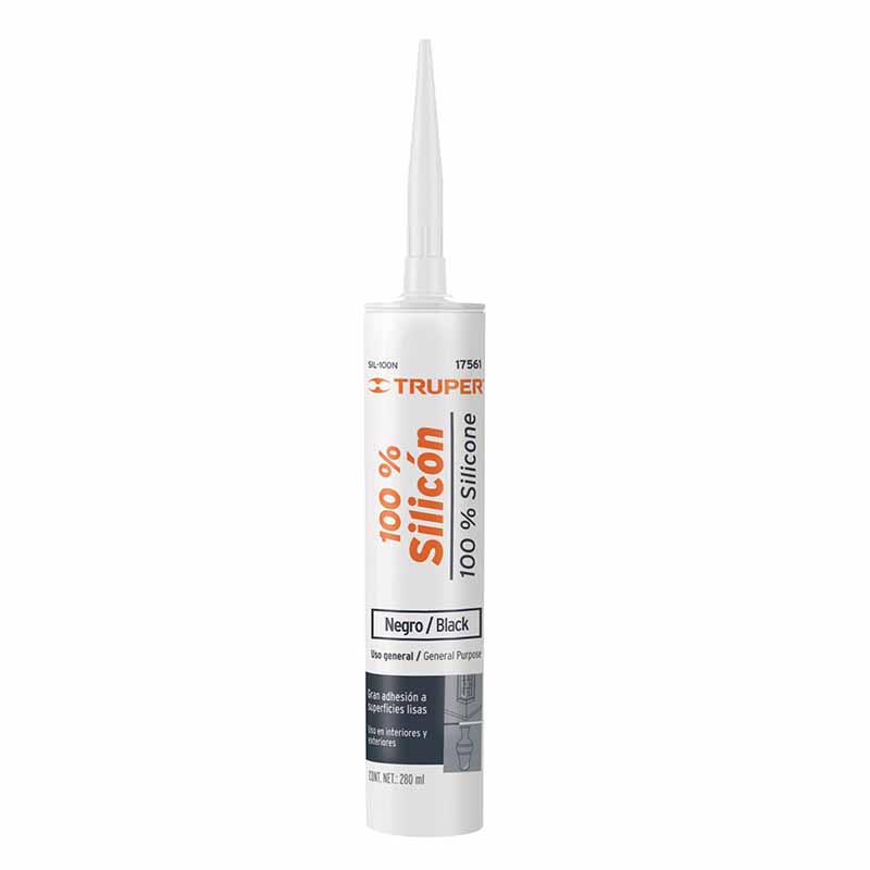 SELLADOR SILICON NEGRO 280ML SIL-100N TRUPER           
