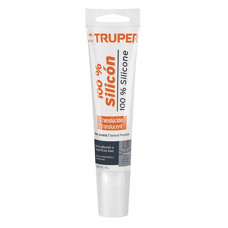 SELLADOR TRANSPARENTE 100% SILICÓN DE 85 G, TRUPER