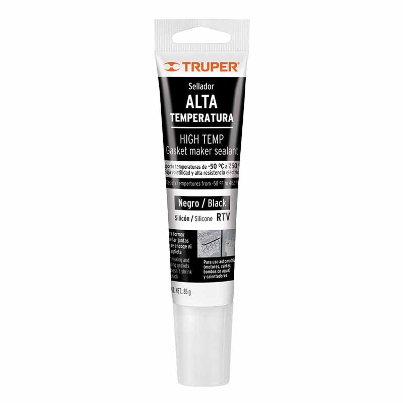 SELLADOR DE SILICÓN NEGRO PARA ALTAS TEMPERATURAS, 85 G