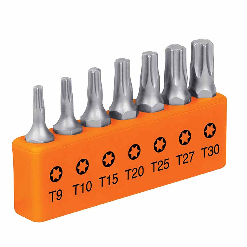JUEGO DE 7 PUNTAS TORX COMBINADAS LARGO 1', TRUPER EXPERT