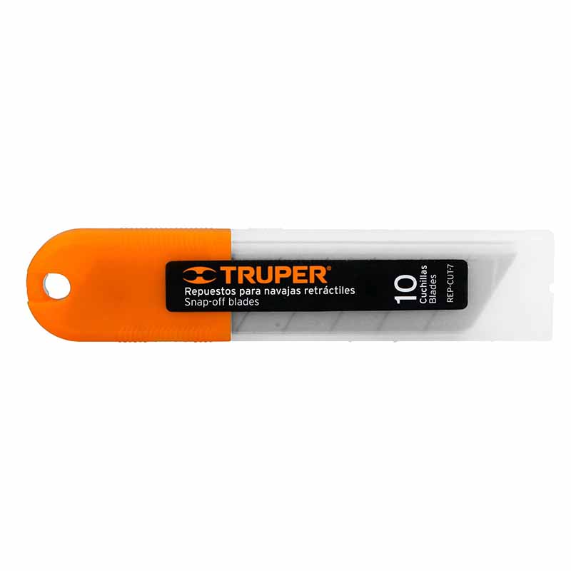 ESTUCHE CON 10 CUCHILLAS SK4 DE 25 MM PARA CUTTER, TRUPER