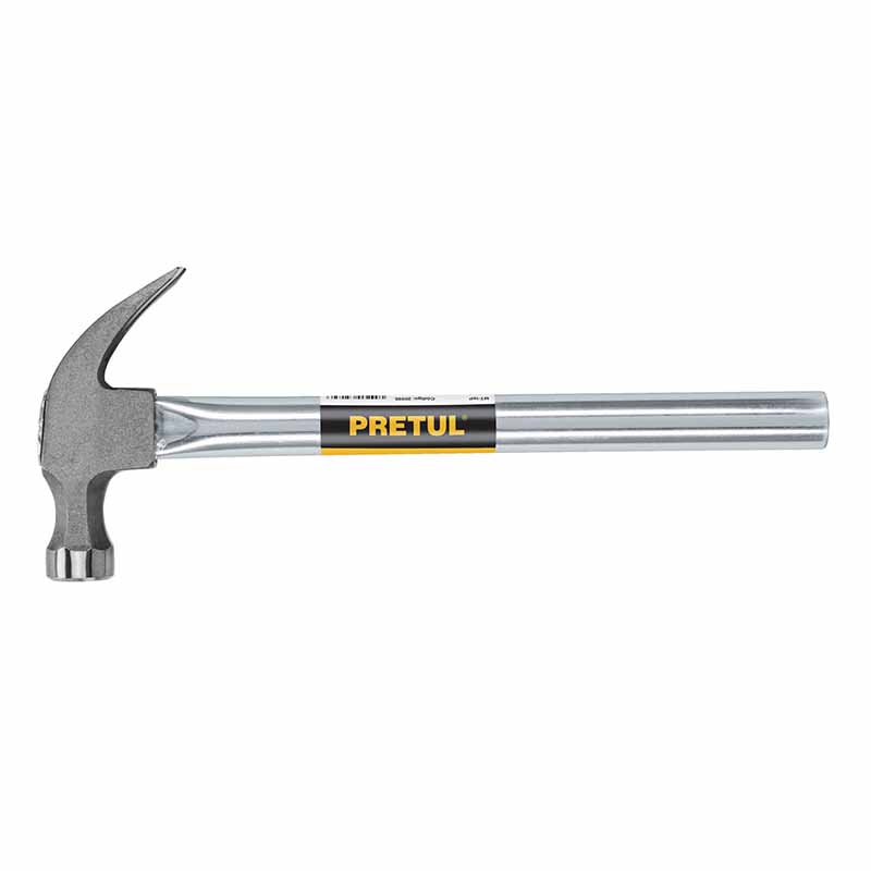 MARTILLO UÑA CURVA 16 OZ, MANGO TUBULAR, PRETUL