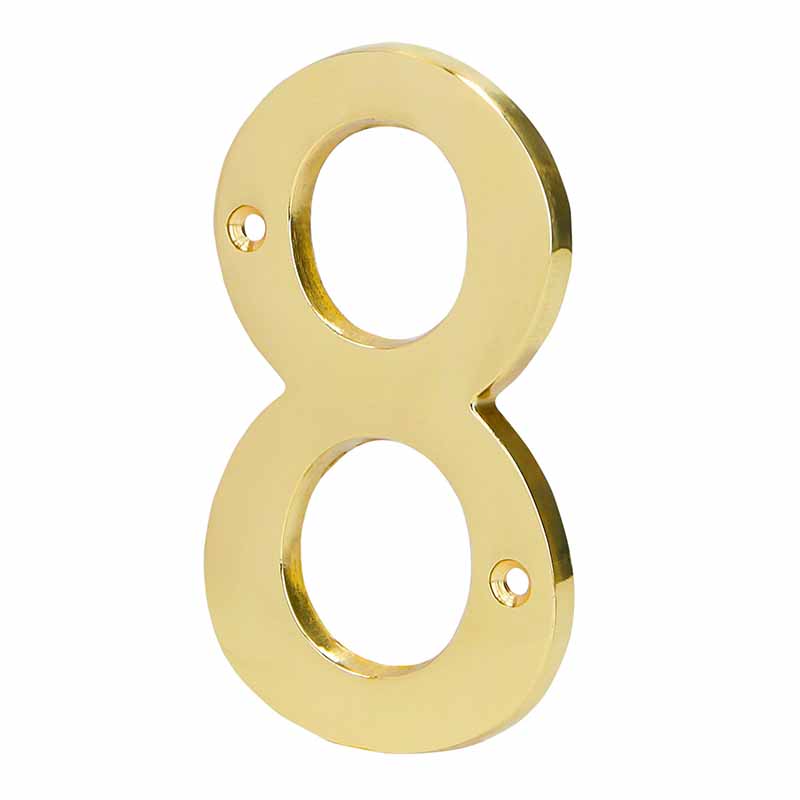 NÚMERO 8 DE LATÓN SÓLIDO 4', HERMEX