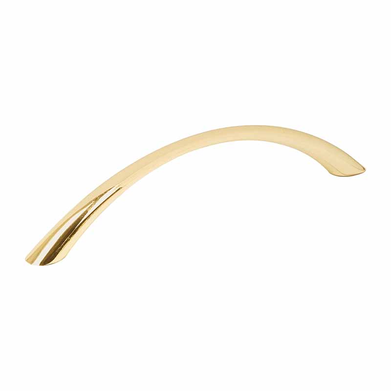 JALADERA METÁLICA DE 128MM ESTILO 'ARCO', LATÓN BRILLANTE