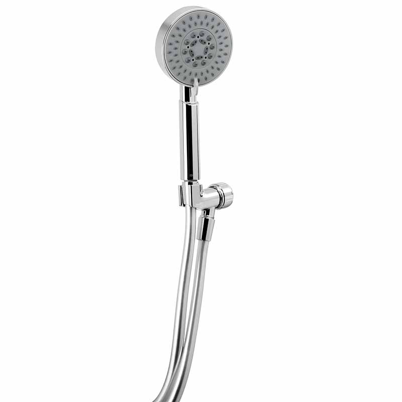 REGADERA CROMO DE TELÉFONO 4' CON SOPORTE, FOSET ELEMENT