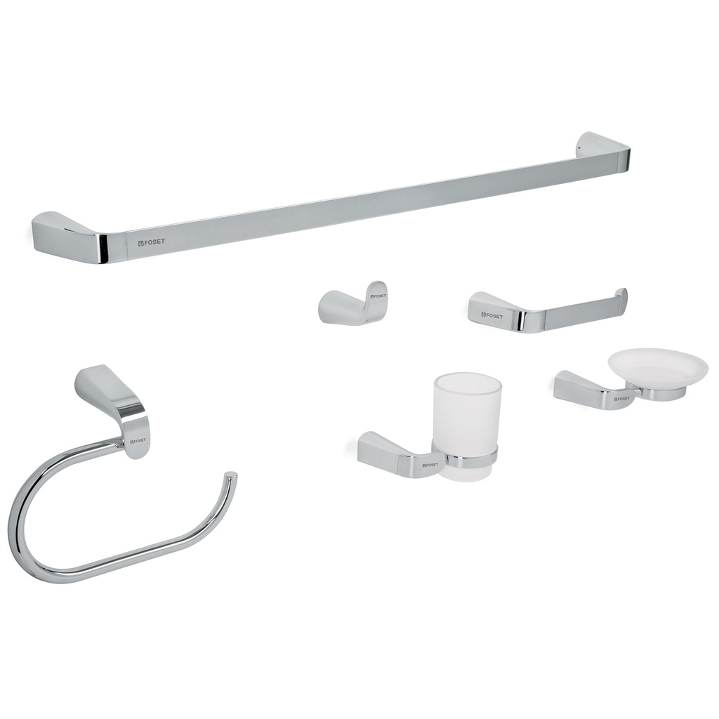 ACCESORIOS P/BAÑO CROMADO RIA-7000 FOSET           