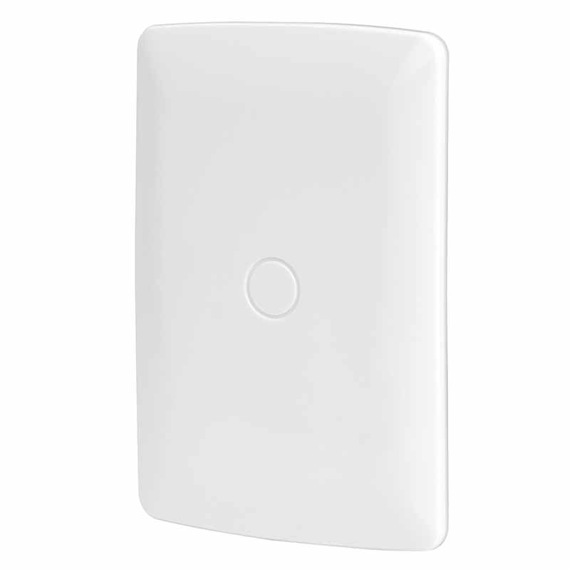 PLACA DE ABS, CIEGA, LÍNEA ITALIANA, COLOR BLANCO, VOLTECK