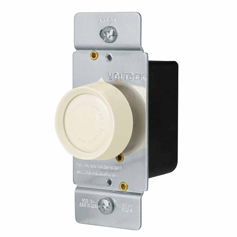 ATENUADOR DE LUZ GIRATORIO, STANDARD, MARFIL, VOLTECK