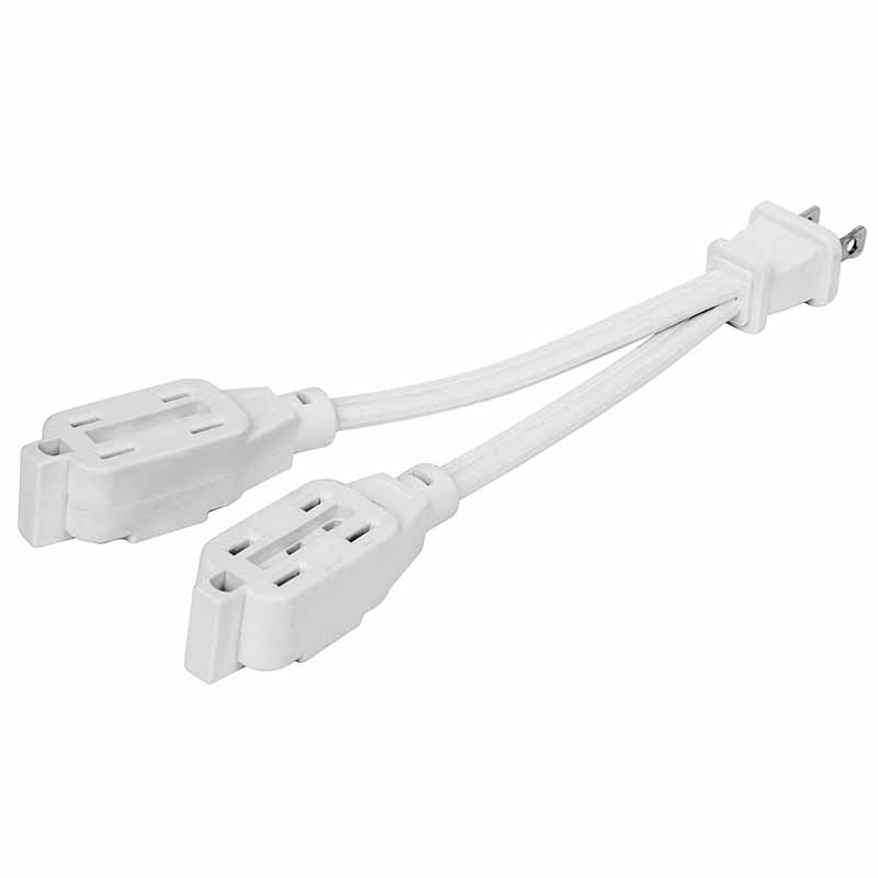 MINI EXTENSIÓN ELÉCTRICA DOMÉSTICA DUAL 10 CM, BLANCA