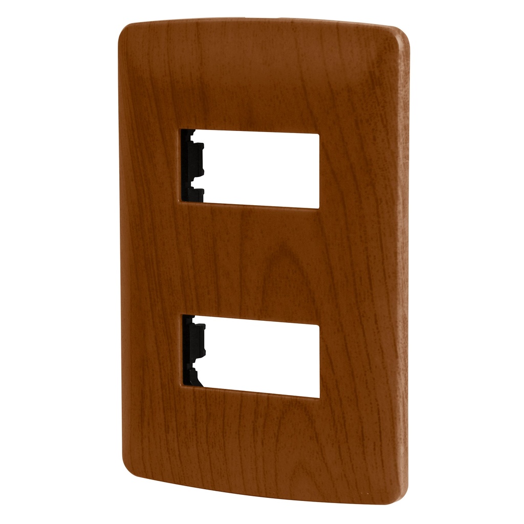 PLACA 2SALIDA PPDO-IM MADERA ITALIANA VOLTECK      