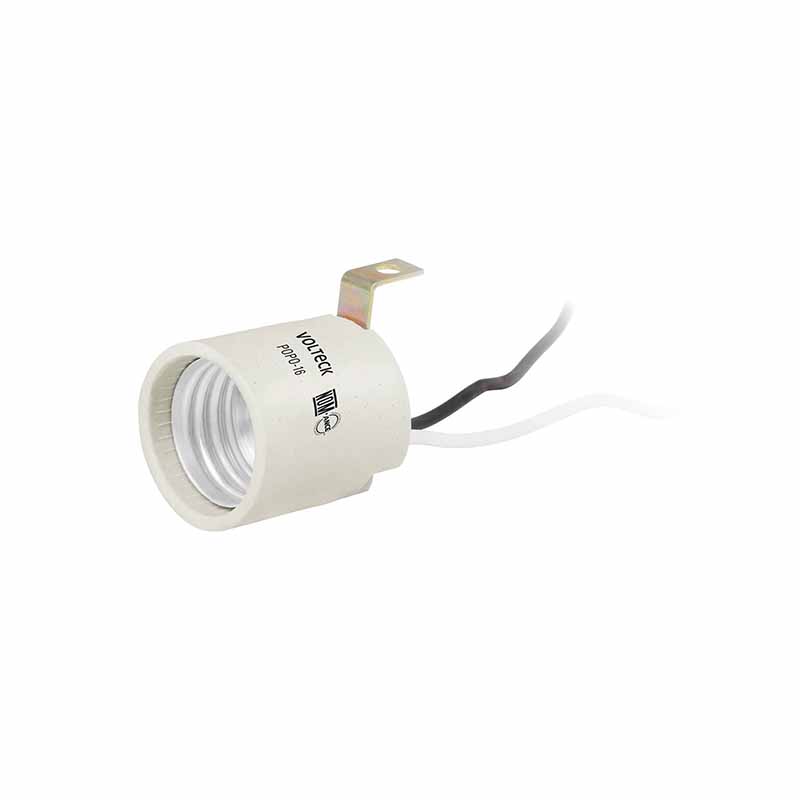 PORTALAMPARA CERAMICA ESCUADRA POPO-16 VOLTECK     
