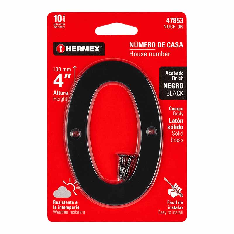 NUMERO DE LATON CHICO NUCH-0N NEGRO HERMEX         