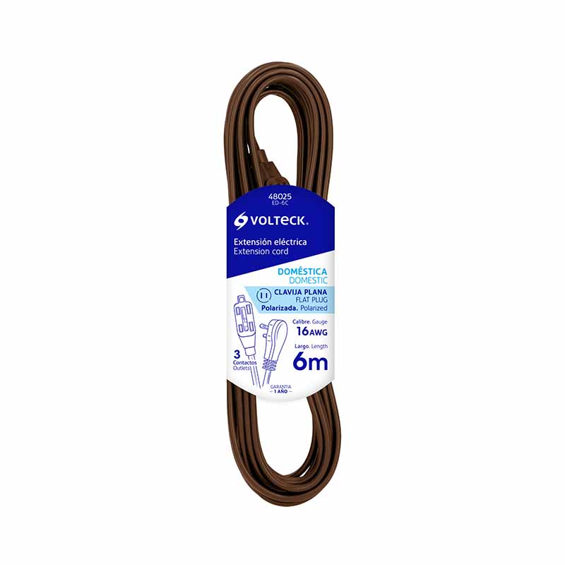 EXTENSION ELEC.DOMESTICA 6M CAFE ED-6C V           