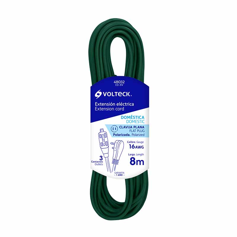 EXTENSION ELEC.DOMESTICA 8M VERDE ED-8V            