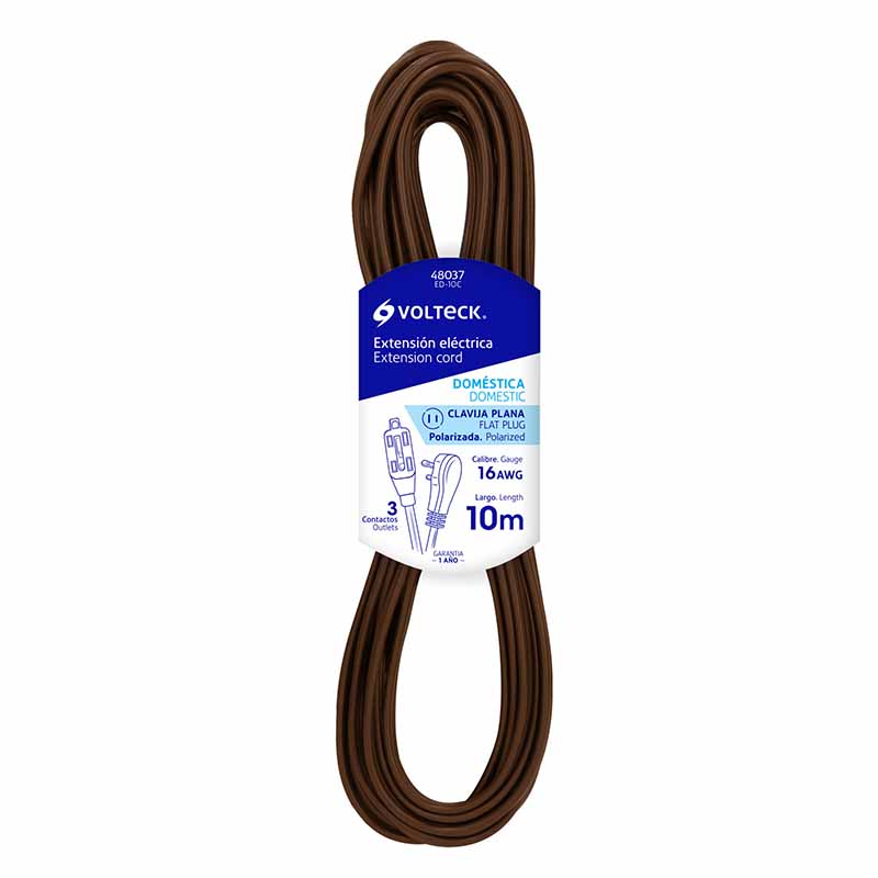 EXTENSION ELEC.DOM. 10M CAFE ED-10C VOLT           