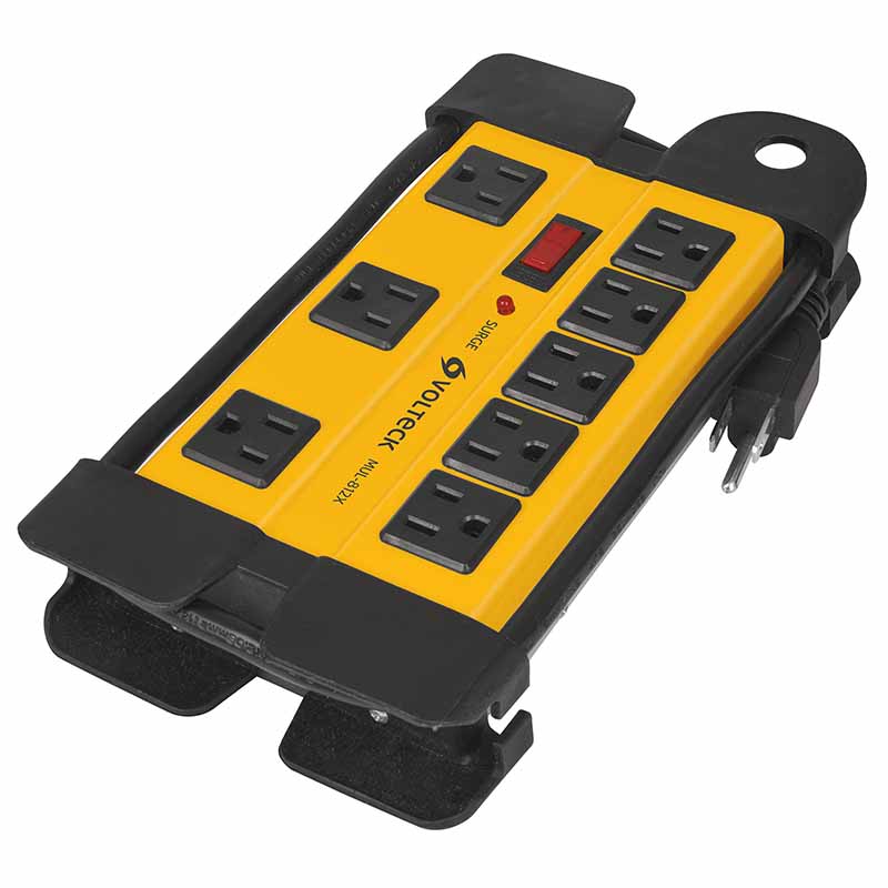 MULTICONTACTO 14 AWG INDUSTRIAL SUPRESOR DE PICOS 8 ENTRADAS