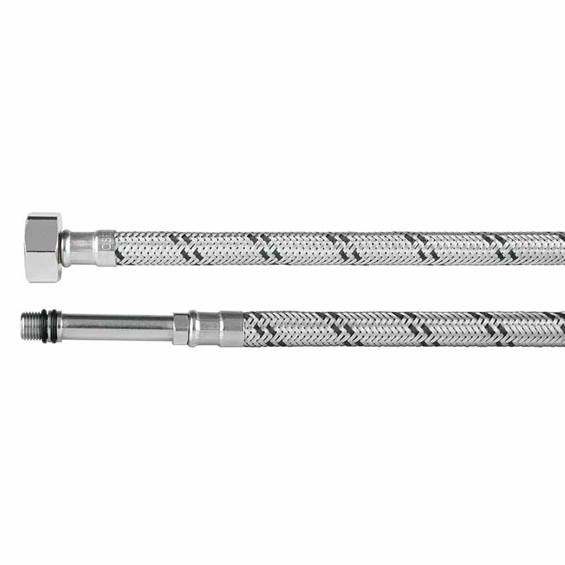MANGUERA PARA MONOMANDO, ACERO INOX, 1/2'X M10, 55 CM