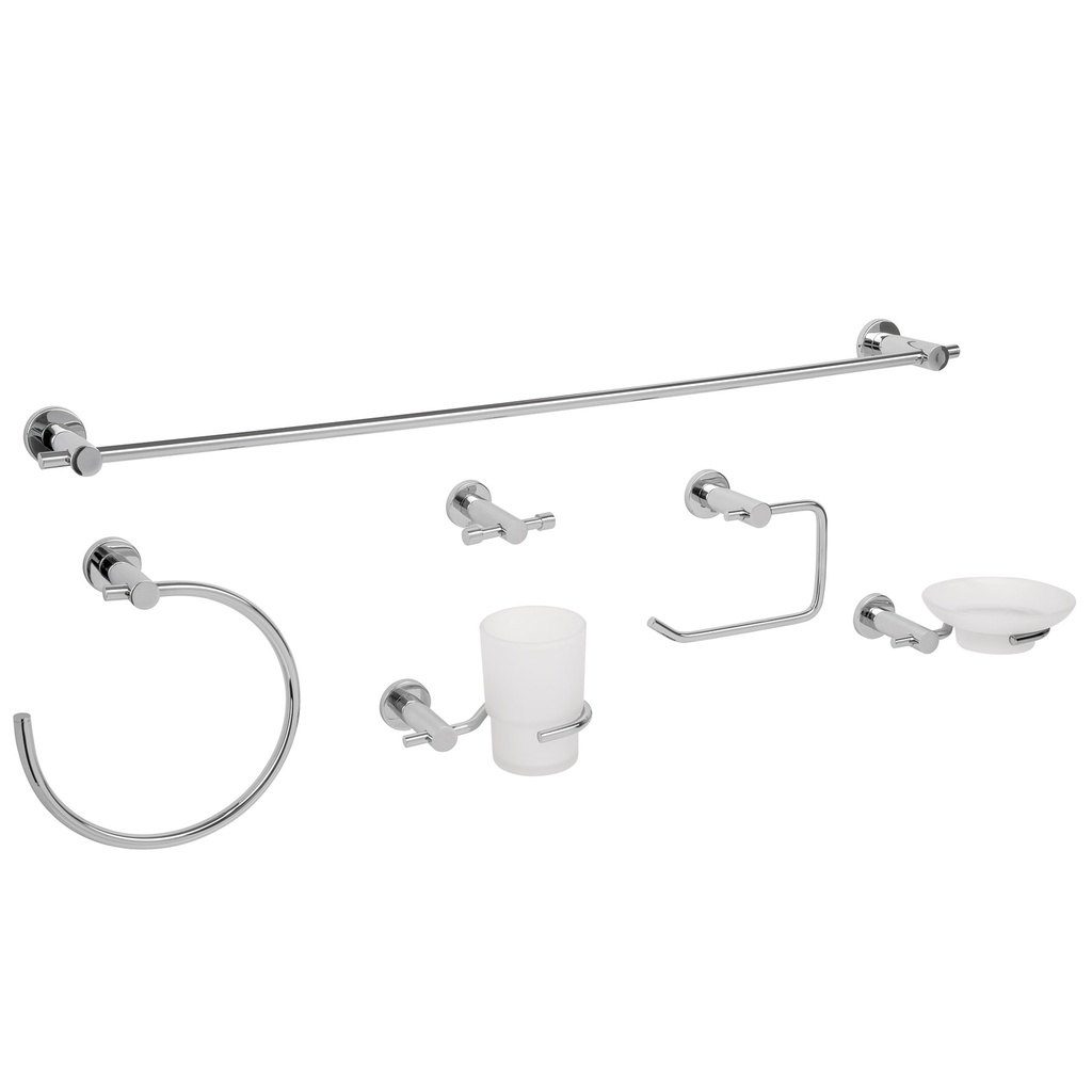 ACCESORIOS P/BAÑO CROMADO ELA-7000 FOSET           