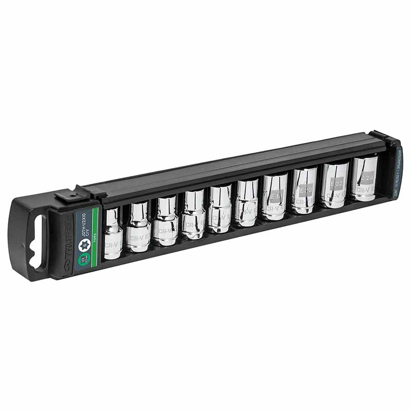 JUEGO DE 10 DADOS CUADRO 1/2' TORX, TRUPER