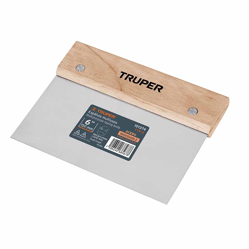 ESPATULA RECTANGULAR 6" ETR-6 M/MADERA TRUPER      