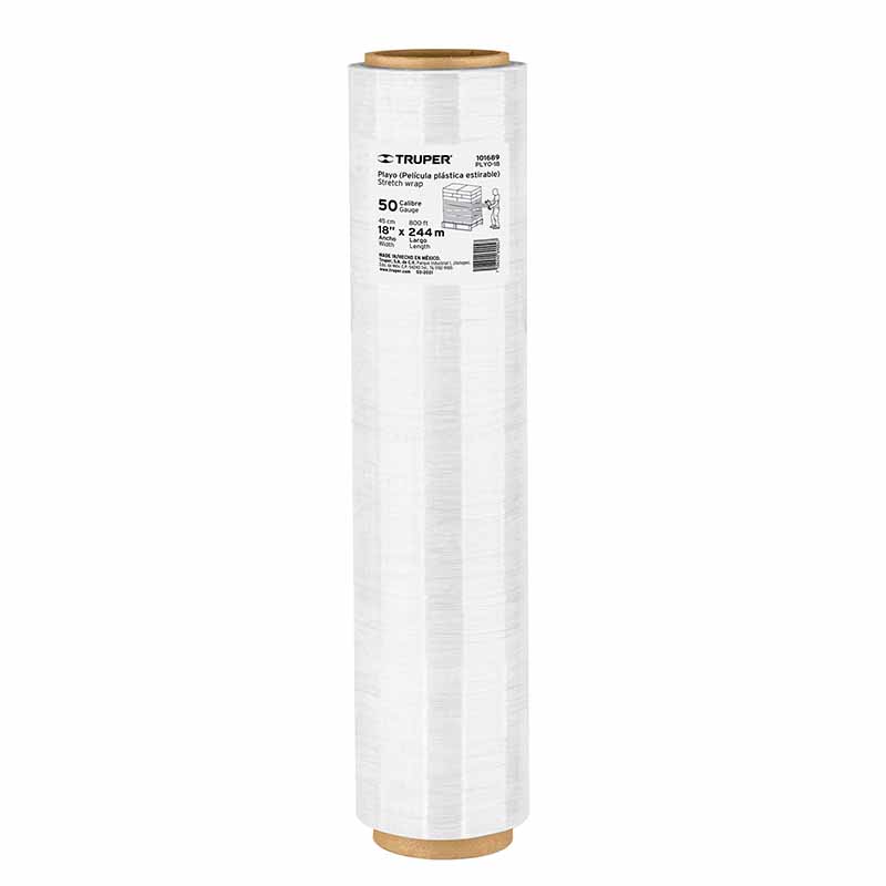 ROLLO DE 244 M PELÍCULA PLÁSTICA ESTIRABLE ANCHO 18' CAL 50