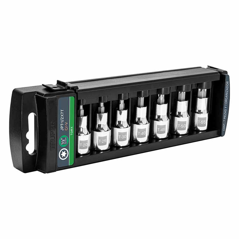 DADOS TORX JGO 7 PZAS 1/2 JPT-1/2X7T TRUPER        