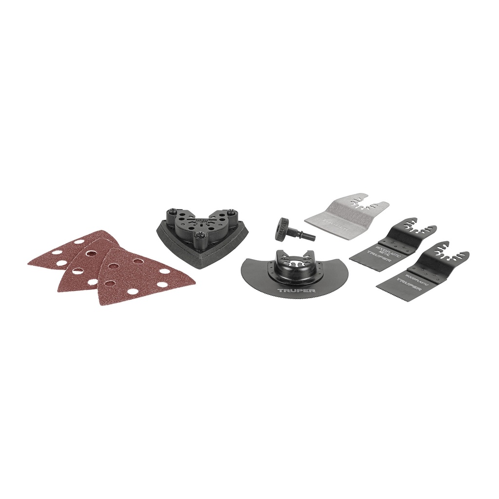 KIT CON 8 ACCESORIOS PARA MULTIHERRAMIENTA, TRUPER PRO