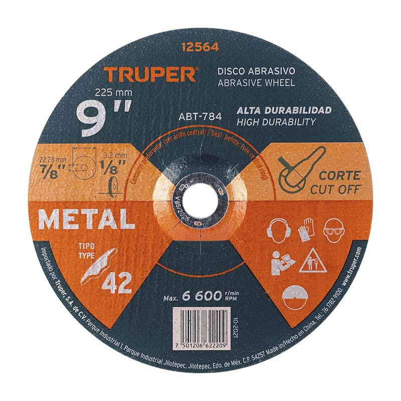 DISCO D/METAL 230X3.2X22MM ABT-784 TRUPER        