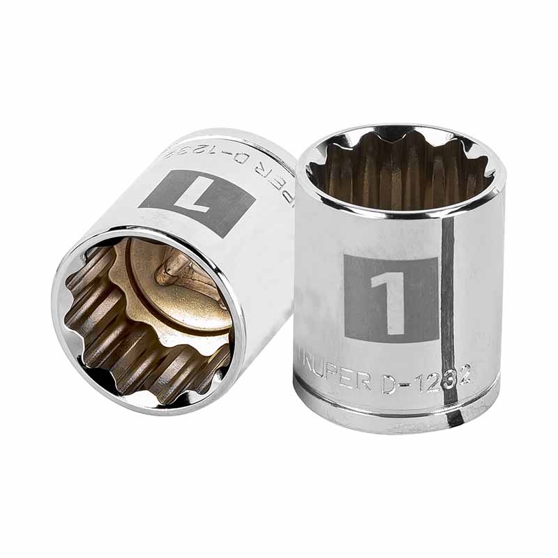 DADO DE 1', 12 PUNTAS, CUADRO 1/2', TRUPER