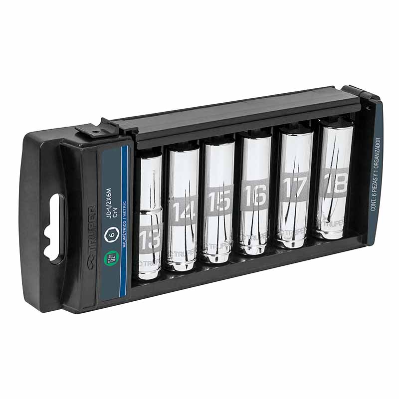 JGO. DE DADOS CUADRO 1/2" JD-1/2X6LM TRUPER           