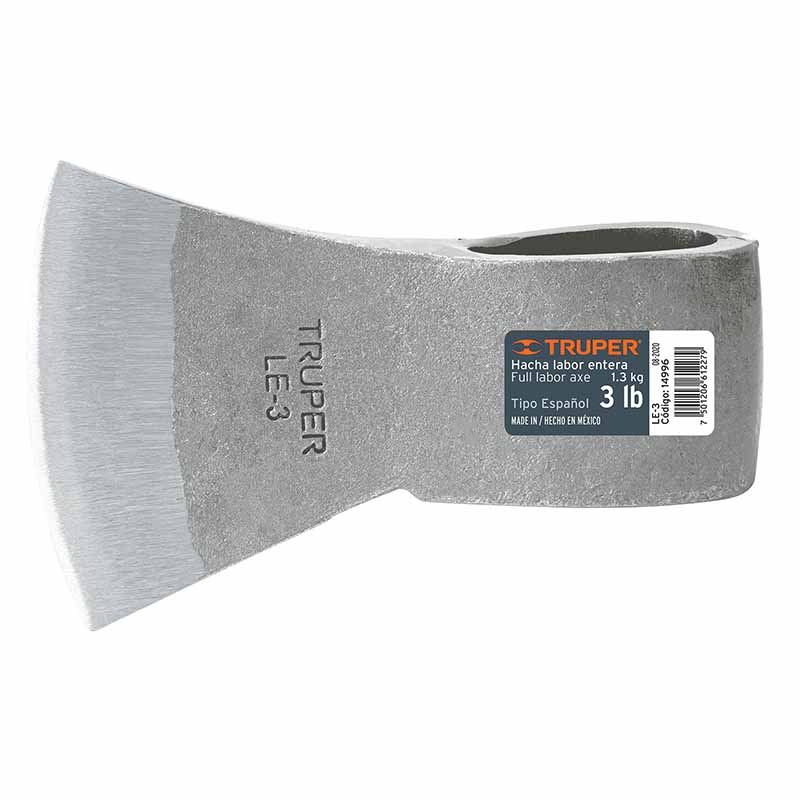 HACHA LABOR ENTERA S/MANGO LE-3 TRUPER             