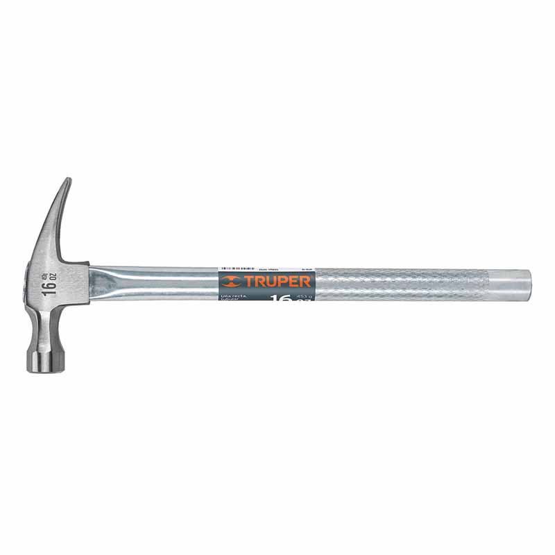 MARTILLO TUBULAR PULIDO 16 OZ UÑA RECTA, TRUPER