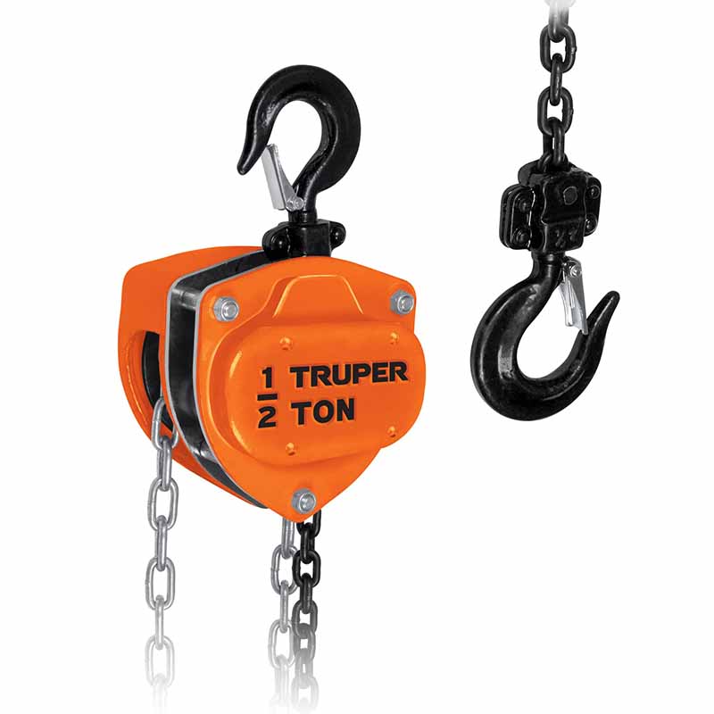 POLIPASTO DE CADENA DE 1/2 TON, TRUPER