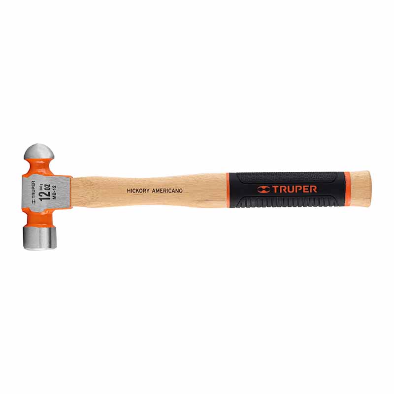 MARTILLO PULIDO DE BOLA 12 OZ MANGO HICKORY, TRUPER GRIP