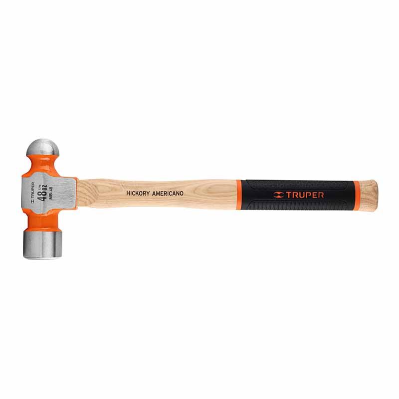 MARTILLO PULIDO DE BOLA 48 OZ MANGO HICKORY, TRUPER GRIP