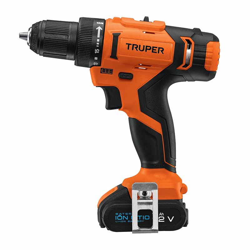 TALADRO INAL. 3/8', 12V, 1 BAT. 2AH, 1 CARG. TRUPER PRO