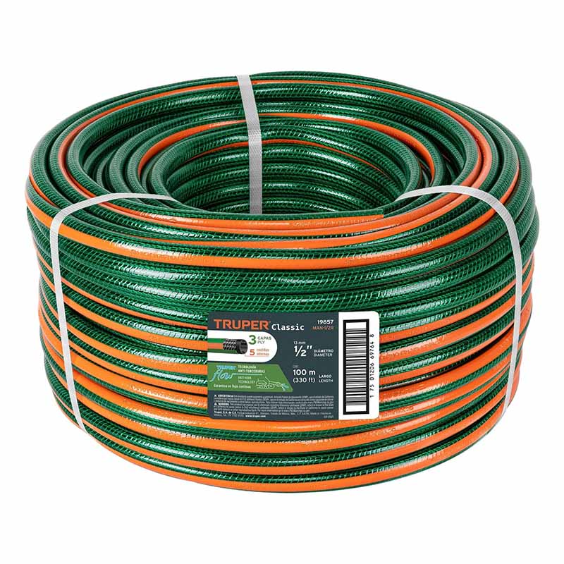 MANGUERA 1/2" REFORZADA MAN-1/2R 100 MTS TRUPER    