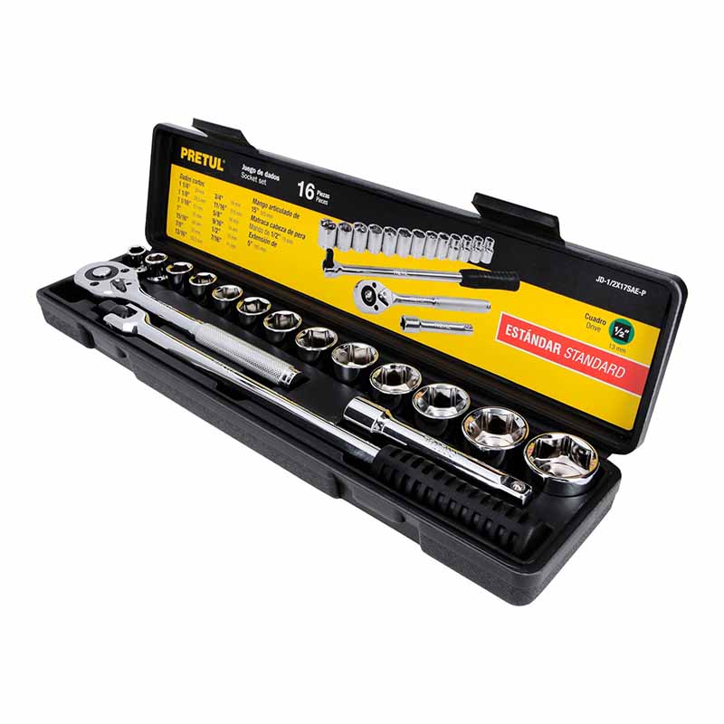 DADOS JGO DE 17 PZS STD JD-1/2X17SAE-P             