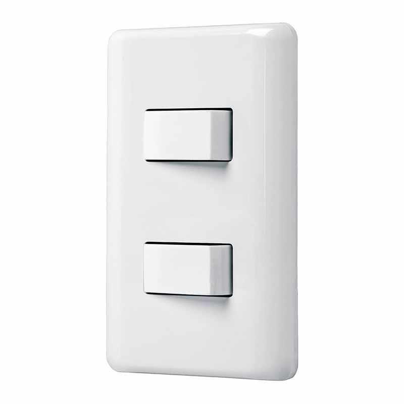 PLACA ARMADA 1 INTERRUPTOR SENCILLO + 1 DE 3 VÍAS, BASIC